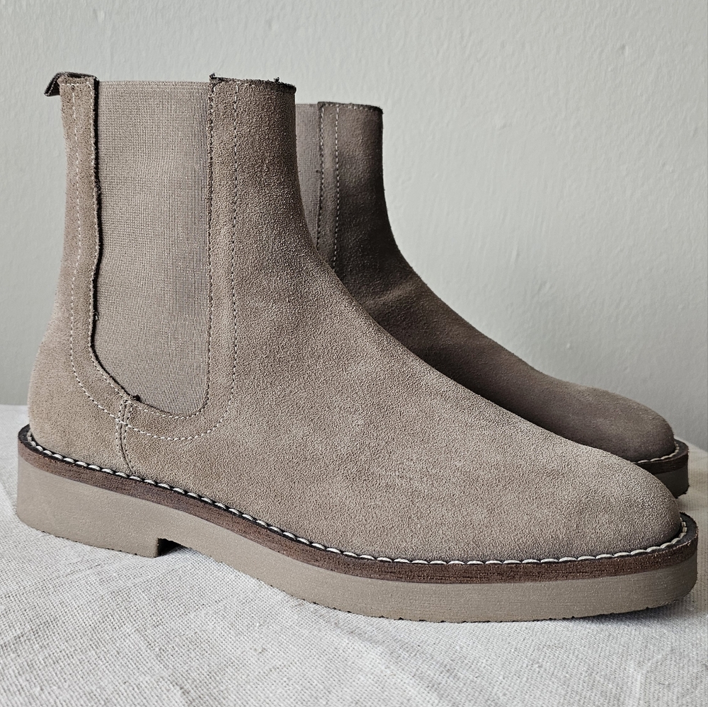 ‼️SOLD‼️Suede Ankle Boots in Taupe